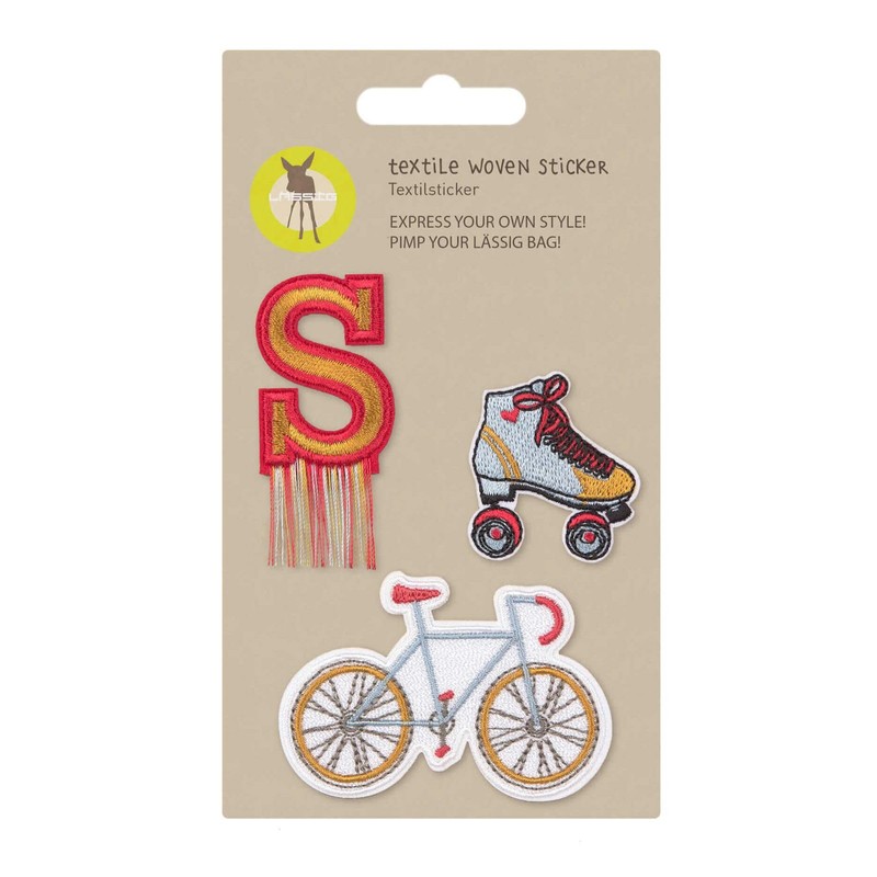Lässig adesivi tessili autoadesivi, da stirare/Textile Woven Sticker Stick on