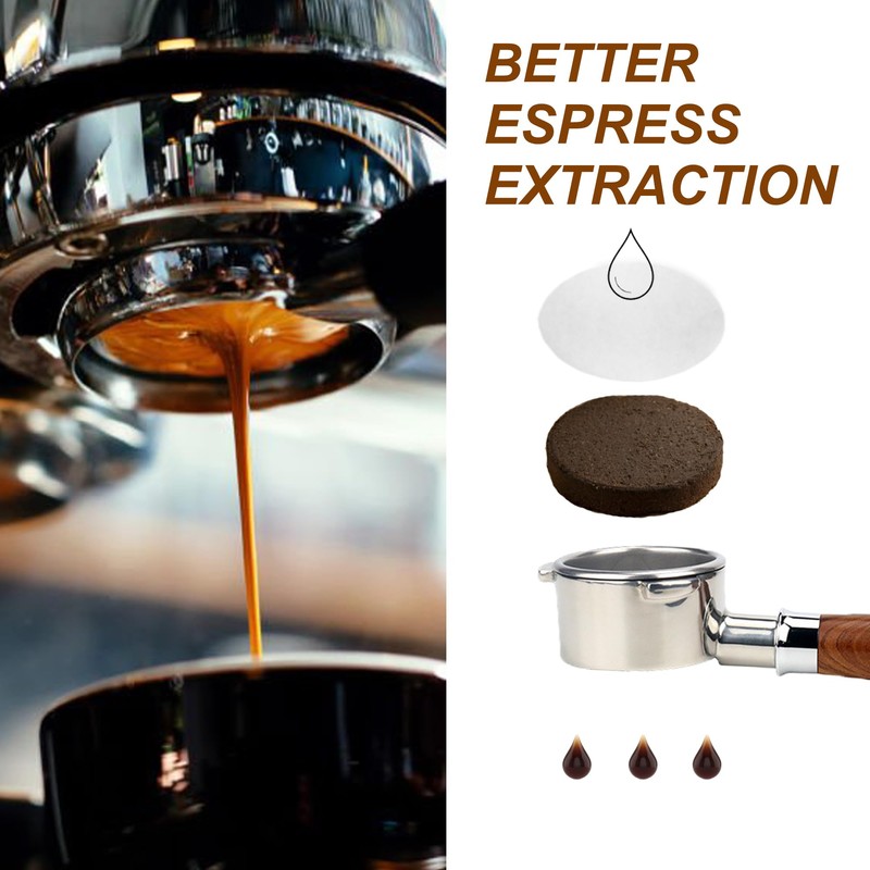 ELESTAB 54mm Espresso Paper Filters, 300pcs Disposable Espresso Puck Paper