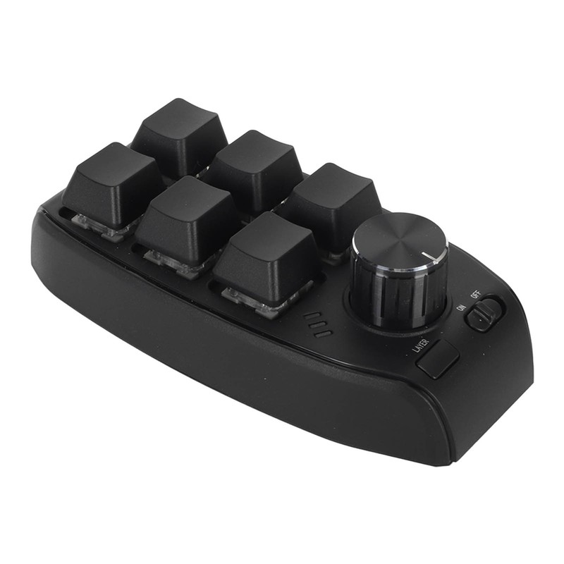 Mini Keypad 6 Keys 1 Knob Red Switch Mechanical Plug