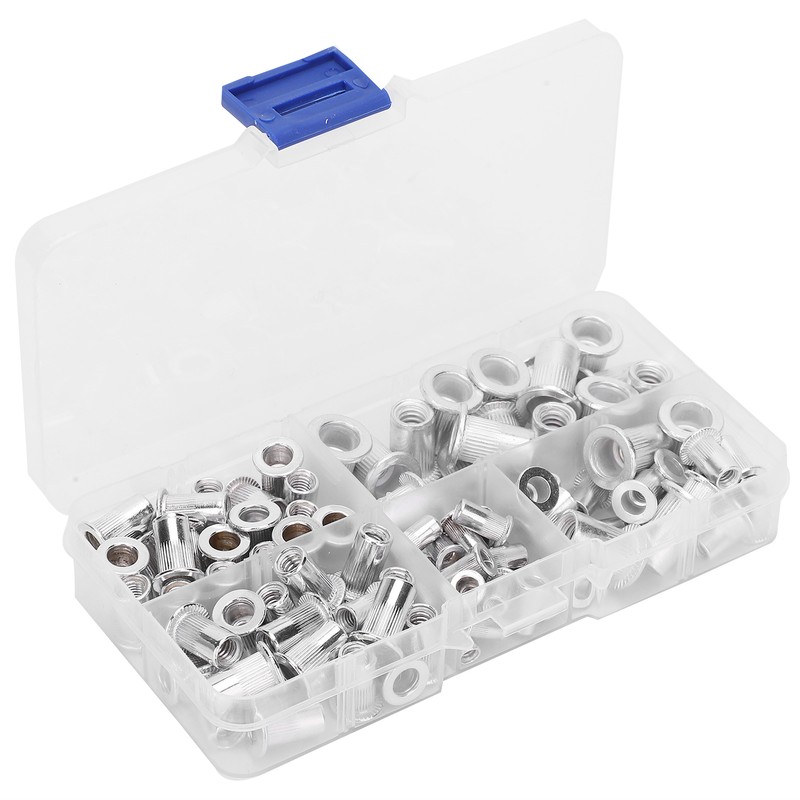 100pcs / box Aluminum Rivet Nut Threaded Rivet Insert Nut