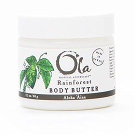 Tropical Apothecary OLA Rainforest Body Butter – Moisturizing Cream with Pure Coconut Oil and Hawaiian Plant Extracts - Ideal for Dry Skin - 2.1oz