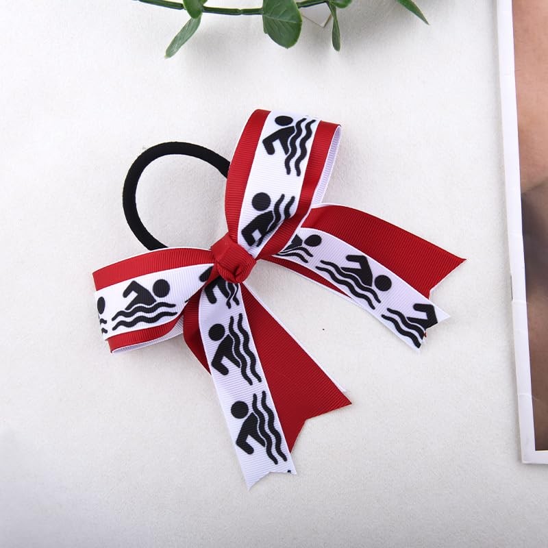 Swimming Hair Ties with Bows for Women Birthday Gifts for