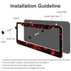 Blood Splattered Red Black License Plate Frames - 2 Pcs
