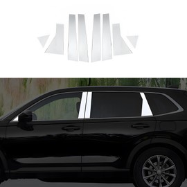 KEALAS 8 PCS Stainless Steel Chrome Silver Window Pillar Post Trims for Honda CRV 2023 2024 2025,Body Exterior Accessories,Window Center Pillar Decorative Decals