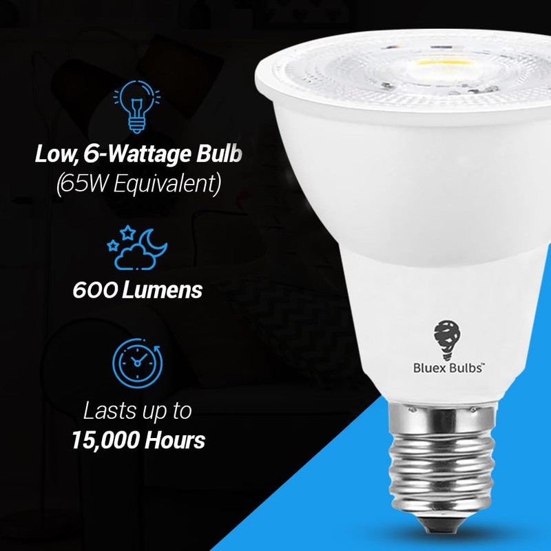 4 Pack R14 LED Bulb 6W E17 Base Mini Spotlight