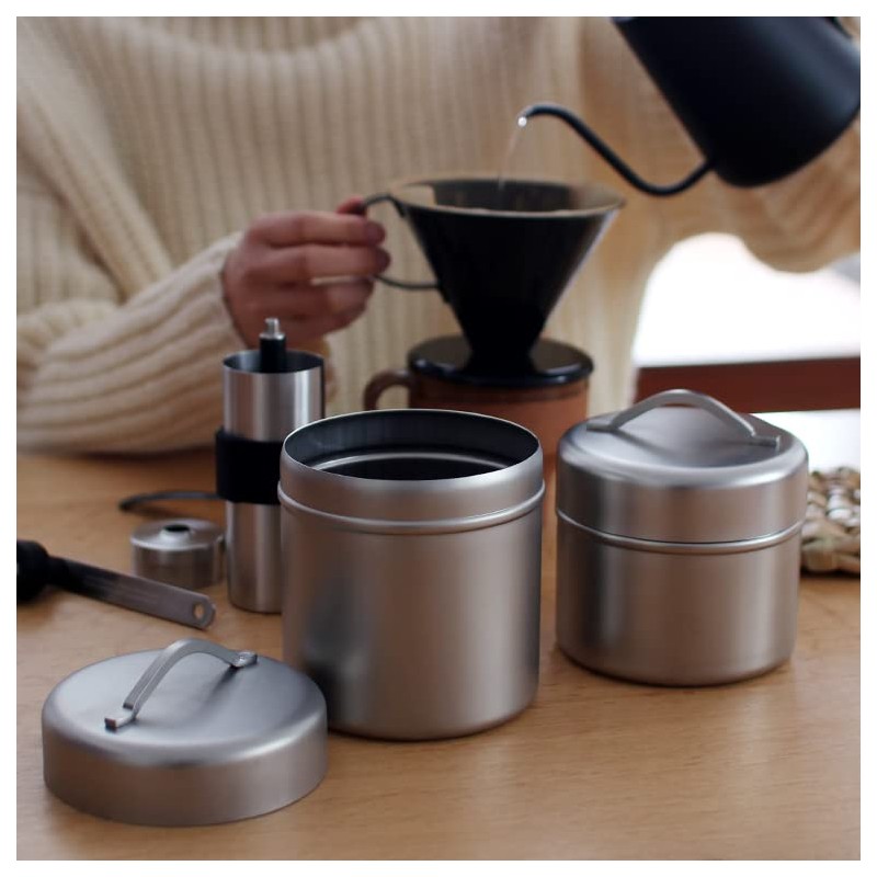 Kobo Aizawa Stainless Steel Coffee Canister Small Size Coffee Canister