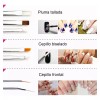 Burkey Kit De Arte De Uñas, Pinceles Decorar Manicura Decoración