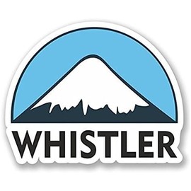 3 Pack Reflective Whistler Ski Snowboard Vinyl Sticker Decal - Sticker Graphic - Construction Toolbox, Hardhat, Lunchbox, Helmet, Mechanic, Luggage