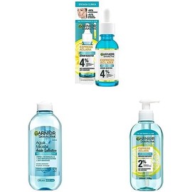 Garnier Express Aclara Serum Anti Acne 30 ml  ara Agua Micelar Anti Acne 400 ml  ara Gel de Limpieza Anti Acne 200ml