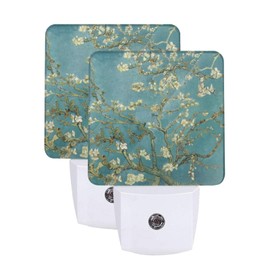 Futterya Vincent Van Gogh - Juego de 2 lámparas de decoración con sensor automático de atardecer a amanecer