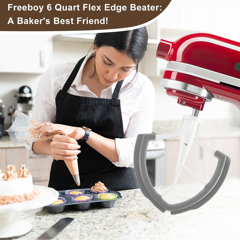 Flex Edge Beater for KitchenAid 6 QT Bowl-Lift Stand Mixers