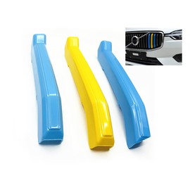 SANRILY Multicolor Grille Decoration Insert Trims Compatible with Volvo xc60 2022 Front Grill Cover (Blue/Yellow/Blue)