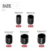 sourcing map 100pcs Round Rubber End Caps 6mm 9mm 12mm