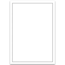 50 x A4 Sympathy Letters with Envelope DIN Long 22 x 11 cm - Grey Mourning Edge - Timeless Simple Design - Premium Quality for Sympathy Announcements - Sympathy Mail