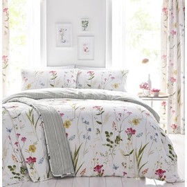 100% Cotton Print Quilt Cover Set - Ultra Soft, Comfy, Reversible Duvet Cover with Press Studs Closure - Elegant Quilt Cover Set for Bedding (Bossoming, Queen)