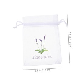 Alipis 20Pcs Lavender Sachet Bags Empty Drawstring Mesh Pouches for DIY Lavender Sachets Small Organza Storage Bags for Herbs Spices and Decorative Packaging