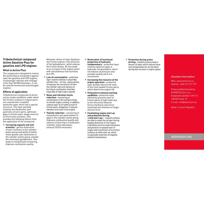 ATOMIUM Active Gasoline Plus - Suprotec (Active Gasoline Plus 3