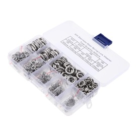 TOVINANNA 600pcs Stainless Steel Spring Washers Flat Gasket Lock Gasket Split Washer Assortment