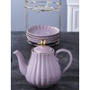 YBK Tech Strengthen Porcelain Teapot, 31oz Coffee Pot Ceramic Teapot-