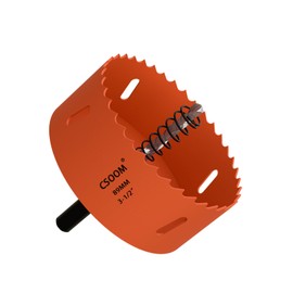 CSOOM 3-1/2" (89mm) Bi-Metal Hole Saw for Plastic, Wood, Plywood, Thin Steel and Thin Aluminum Sheets