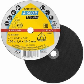 A 660 R Cutting Disc Small Cutting Discs 50 mm, 76 mm, 100 mm Selectable: 100 x 1 x 10 mm Pack of 1