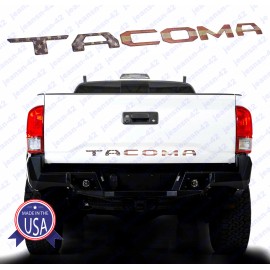 Unbranded Vintage Flag 3D Raised Tailgate Insert Letters Decal for 2016-2020 Toyota Tacoma