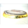 Jet International Gold Plated Agate Slice Coaster Single (1) Piece