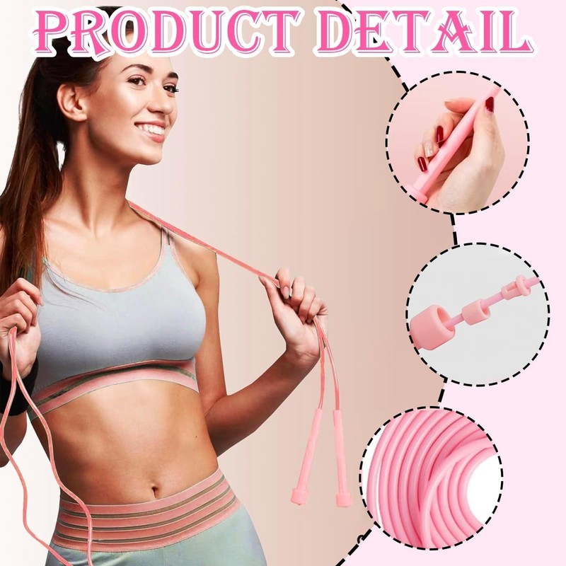 2Pcs Skipping Ropes for Adults, Skipping Rope, Jump Rope Adjustable