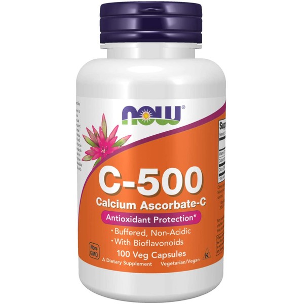 NOW Supplements, Vitamin C-500 Calcium Ascorbate, Antioxidant Protection*, 100 Capsules