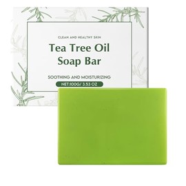 Tea Tree Soap, Natural Soap Bar for Face and Body, Soothing Hydrating Body Wash