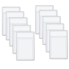 Hausdec 10 Pcs Trading Cards Protector Case Acrylic Clear Graded Card Holders with Label Position Hard Card Sleeves