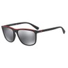Emporio Armani Sunglasses Black Frame, Light Grey Black Mirror Lenses,