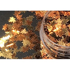 Nail Art Autumn Maple Leaf Holo Mixes 5mm (581 - Gold Copper)