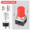 CPROSP Pressure Regulator Compressed Air 1/4 Inch 4 Holes with