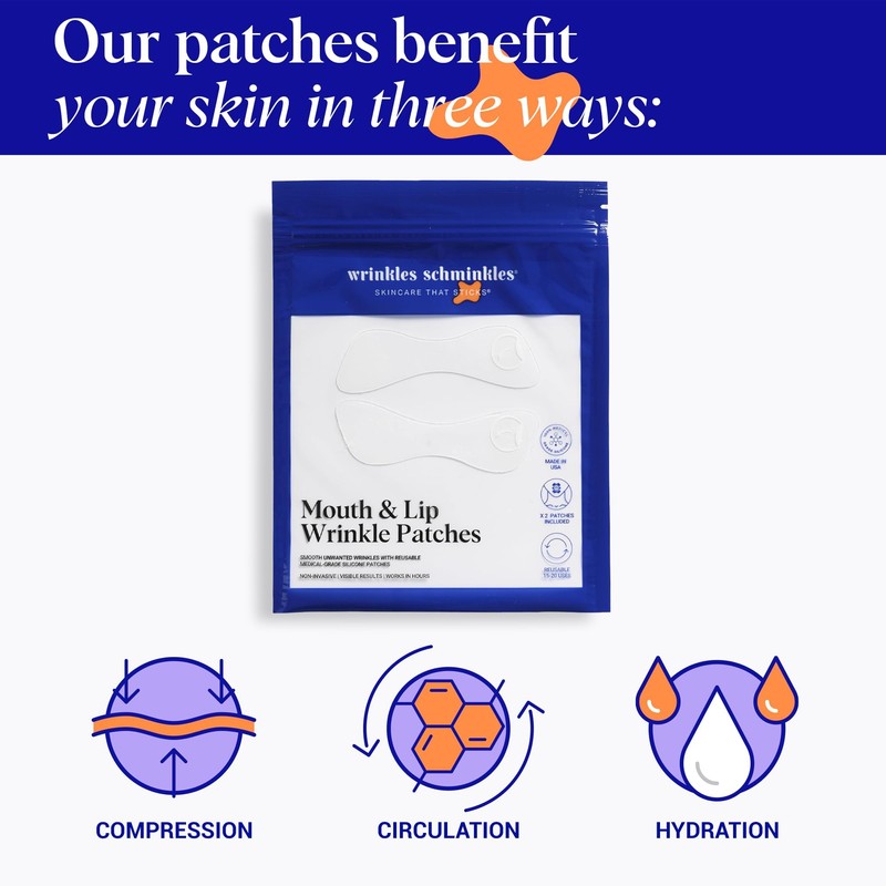 Wrinkles Schminkles Mouth & Lip Wrinkle Patch - Reusable Silicone