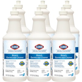 CloroxPro Healthcare Bleach Germicidal Cleaner Pull-Top, Healthcare Cleaning and Industrial Cleaning, 32 Ounces - 68832 (Pack of 6)