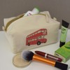 'Red Bus' Canvas Wash Bag/Makeup Case (CS00041312)