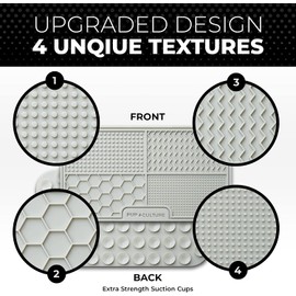 Pup Culture Dog Lick Mat for Dogs (2 Pack), Feeding Pad for Anxious Pets Plus 4 Different Puzzles for Mental Stimulation for Dogs - Supports Mental, Dental, and Digestive Health - Heavy Duty