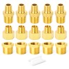 GASHER 6PCS Brass Pipe Fitting, Hex Bushing, Reducer Adapter, Reducing
