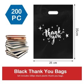 200 Gracias Bolsa Boutique, Bolsa De Embalaje Regalo 25x35cm