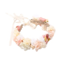 Wedding Wreath Headpiece Boho Flower Crown Girls Floral Headband for Women Girl Wedding Ceremony Party Festival
