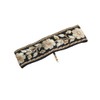 VingTAINE H7730-BK- Embroidered Wire Pony Hook, Flower Hair Elastic Cute,