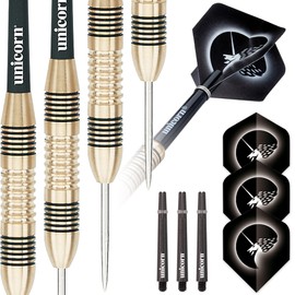Unicorn Steel Tip Darts Set | Core Style 1 | 100% Brass Barrels | 21 g