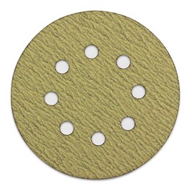 BHA 5" Inch 8 Hole Hook and Loop Sanding Discs for Orbital DA Sanders - 100 Pack (220 Grit)