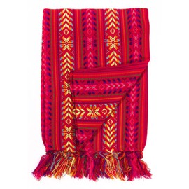 Del Mex Mexican Rebozo Shawl Blanket Doula (X-Large (9 ft x 5 ft), Red)