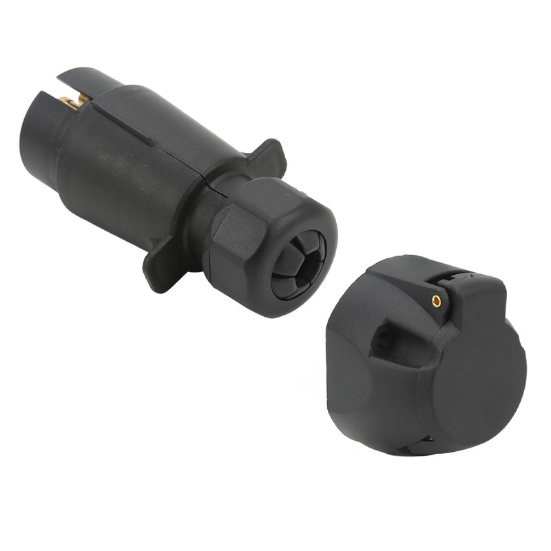 7 Pin Trailer Plug Socket with Gasket Bracket Kit Wiring