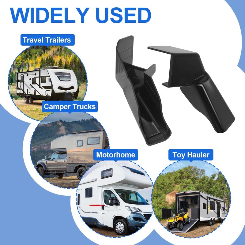 Wadoy RV Rain Gutter Spouts 2 Right & 2 Left,