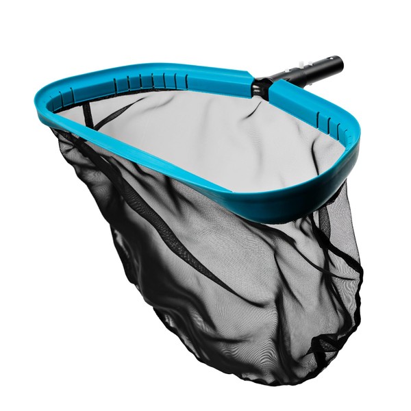 POOLWHALE Pool Skimmer Net Rake, Aluminum Frame Deep Nylon Net,