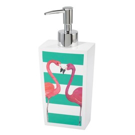 Avanti Linens - Lotion Pump/Soap Dispenser, Multipurpose Bathroom Accessories, Stylish Home Decor (Flamingo Paradise Collection)