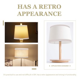 Vintage Decor 10Pcs Cloth Lamp Cover Edging Strip Light Shade Edges Banding Accessory for Home Using Natural Linen Fabric